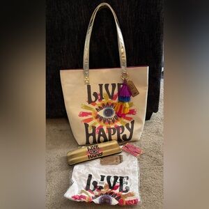 Natural Life Live Happy Rainbow Eye Tote Bag Bundle BN